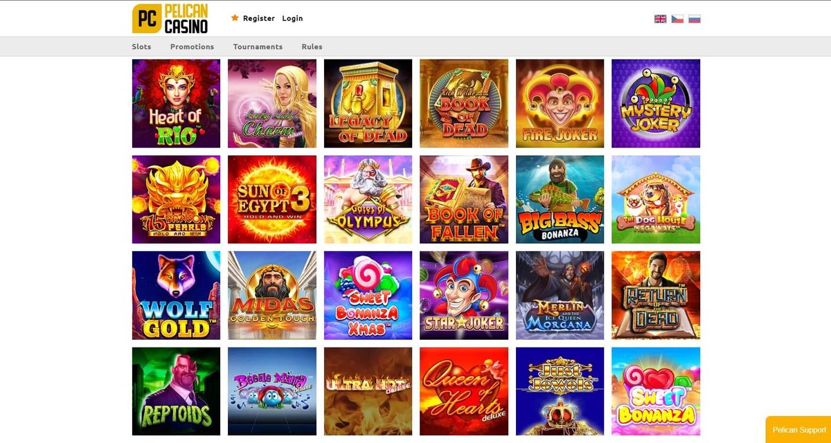 Siatka automatów w lobby z paskiem kategorii u góry